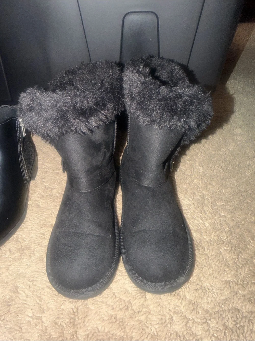 Place Black Side-Zip Ankle Boots for Kids